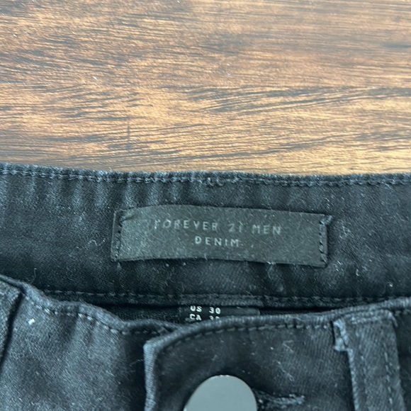 Black stitched patching jeans - Picture 2 of 2